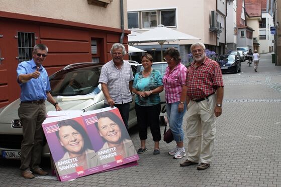 Plakatierteams der SPD Künzelsau Foto: spd kün