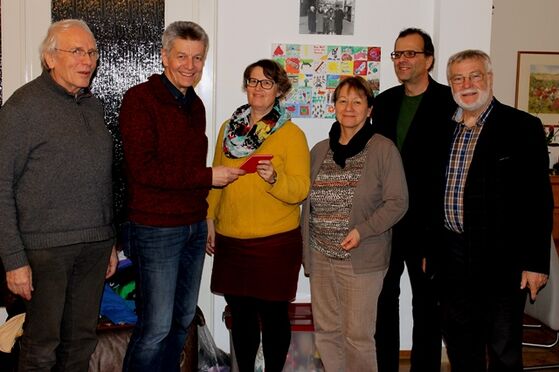 v.l. Martin Probst, Hans-Jürgen Saknus, Gudrun Ederer, Ulla Ziegler, Michael Sanwald, Wilhelm Lüdemann Foto: spd kün
