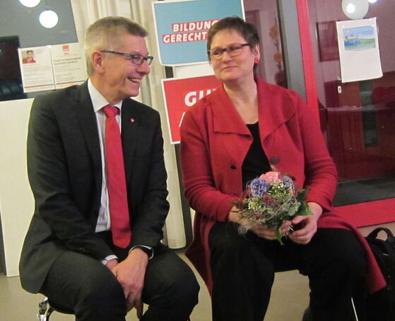 Leni Breymaier und Hans-Jürgen Saknus Foto: saknus