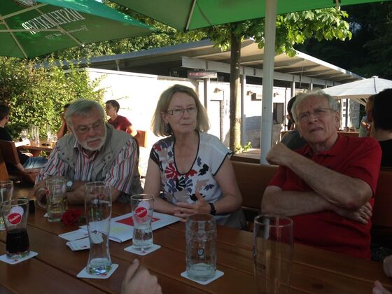 Evelyne Gebhardt mit Wilhelm Lüdemann und Martin Probst Foto: spd kün