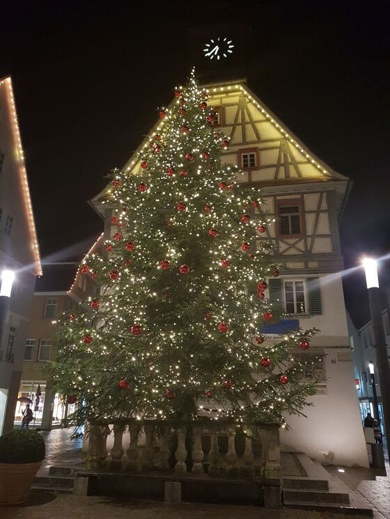 Weihnachtsbaum Altes Rathaus Künzelsau Foto:saknus