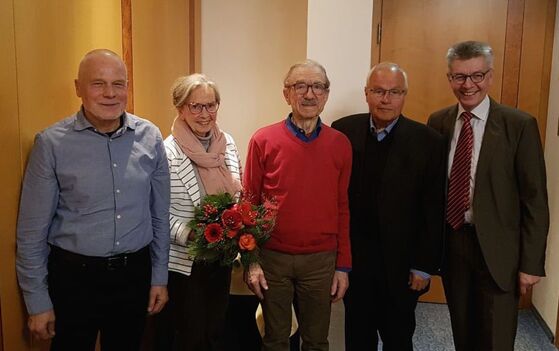 Alfred Leuser, Ute und Wolfgang Kunzfeld, Hermann Bachmaier, Hans-Jürgen Saknus Foto: Rydel