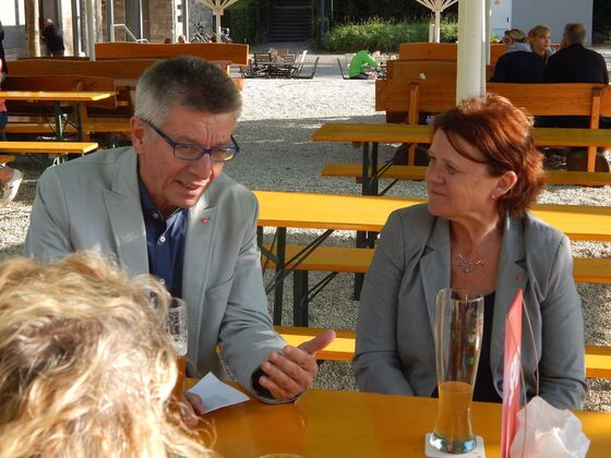 Annette Sawade und Hans-Jürgen Saknus Foto: spd kün