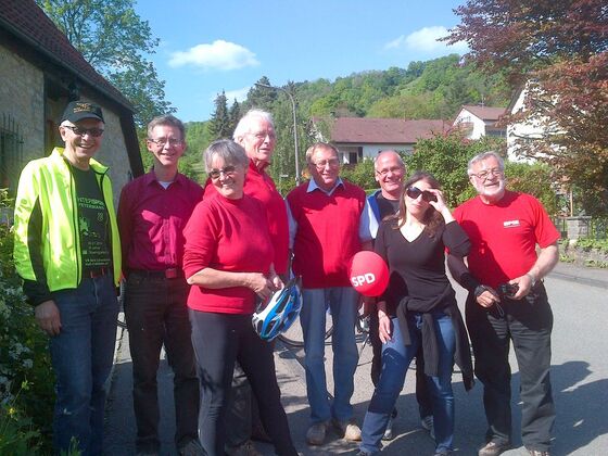 Kandidaten am Ziel Foto: spd kün